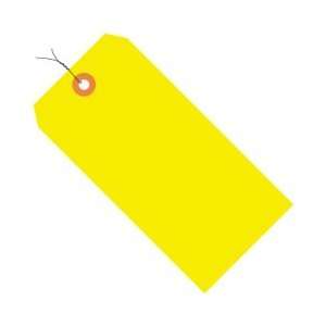     Fluorescent Yellow 13 Pt. Shipping Tags   Pre Wired, 6 1/4 x 3 1/8