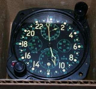 Vintage Elgin Bomber Aircraft Clock Chronograph Hamilton E 37500 5 