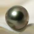 Peacock TAHITIAN Round South Sea PEARL cultured 1.584 g / 10.35 mm 