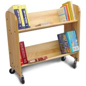  Bookmaster with Natural Birch Tilted 50 Shelves