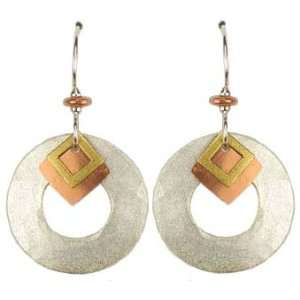  Joseph Brinton Designs Donut With Layered Squares Earrings 
