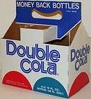 Old soda pop bottle carton DOUBLE COLA Money Back Bottles unused new 