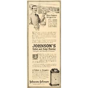  1917 Ad Johnson Toilet Baby Powder Red Cross Antiseptic 