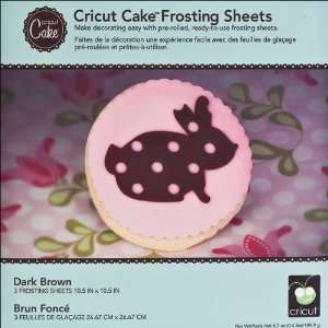  Wmu Cricut Cake Frosting Sheets 10.5X10.5 3/Pkg Brow 