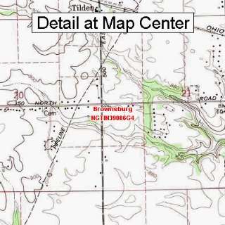  USGS Topographic Quadrangle Map   Brownsburg, Indiana 