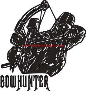 Bow Hunter Full Draw Hunting Truck ATV Sticker/Decal  