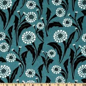  45 Wide Bryant Park Carnations Dusty Blue Fabric By The 