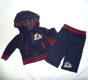 Mickey Mouse Disney Baby Boy Sweatsuit Hooded Jacket Pants Set Outfit 