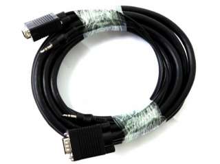 H10W 15FT SVGA/VGA HD15 Monitor Cable M/M with 3.5mm Audio Plug Laptop 