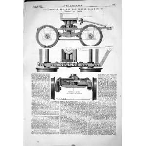  1868 LOCOMOTIVE ENGINES NEW JERSEY RAILWAYS DETAILS BOGIE 