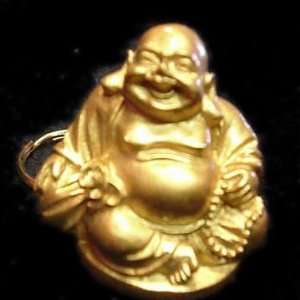  Laughing Golden Buddha on Keychain 