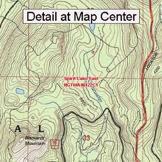 USGS Topographic Quadrangle Map   Spirit Lake East 