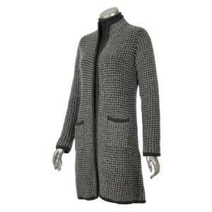 Sutton Studio Womens Wool Long Sweater Coat Topper  
