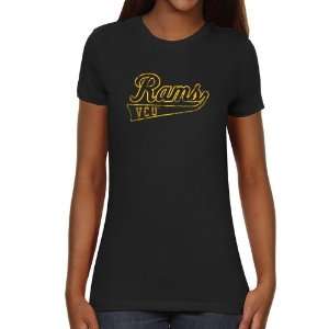  VCU Rams Ladies Swept Away Slim Fit T Shirt   Black 