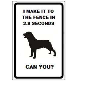 Bull Mastiff Dog I Make It to the Fence in 2.8 Seconds Can You? 9x12 