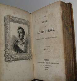 LORD BYRONs Works FIRST EDITION 1826 Leather Set 1st  