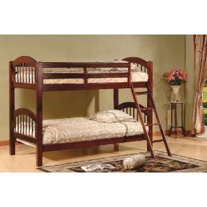   Design Convertible Bunk Bed, Twin, Cherry Finish