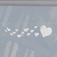 Hearts Flow Decal Car Truck Bumper Window Sticker  