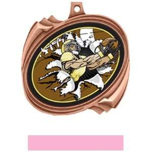 Bust Out Insert Medals M 2201F BRONZE MEDAL / PINK RIBBON 2.5 BUST OUT 