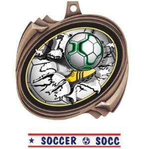  Soccer Bust Out Insert Medals M 2201S BRONZE MEDAL 