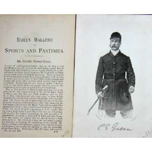  Mr Charles Ernest Green Hunting Antique Portrait 1889 