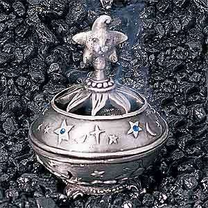 New Celestial Star Collectible Pewter Cone Incense Burner Aromatherapy 