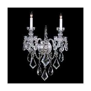   1042 CH CL MWP Traditional Crystal Lead Crystal Wall Sconce in Polish