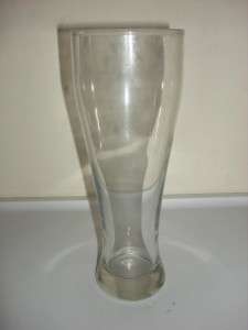VINTAGE LARGE TALL BEER DRINK CLEAR GLASS 9 TALL  