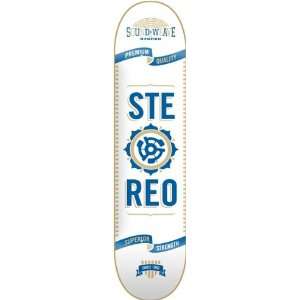  Stereo Sound Weave Deck 7.75 White Skateboard Decks 