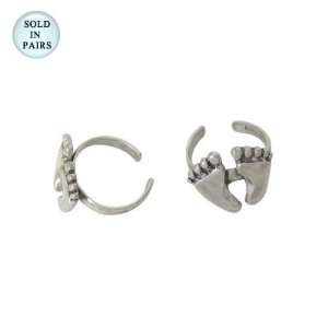    Ear Cuffs Sterling Silver, Foot Shape Design   C220 Jewelry