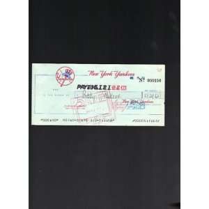 Bobby Murcer signed autographed Yankees Payroll Check   MLB Cut 