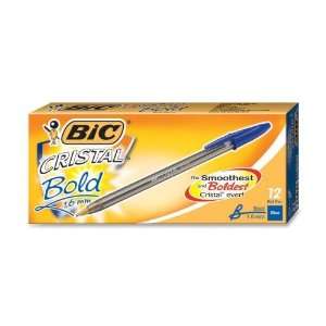  Bic MSB11BE Pen, Ballpoint, 1.6mm, Bold Point, Clear 