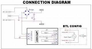 BTL/Stereo Speaker Protector Board Dual Relay + uPC1237  