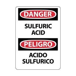 ESD668AB   Danger, Sulfuric Acid, Bilingual, 14 X 10, .040 Aluminum 