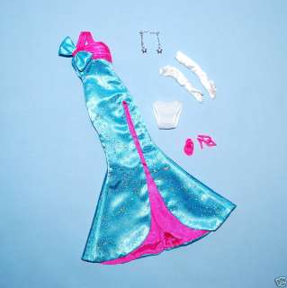 STUNNING Hot Pink & Teal Formal BARBIE Gown   NEW  