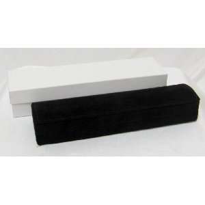  Black suede bracelet box with matching interior Jewelry