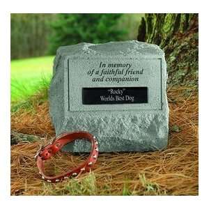  Personalized Faithful Friend Memorial Stone w/ Urn Patio 