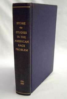 Studies In The American Race Problem Holt Stone 1908 HC  