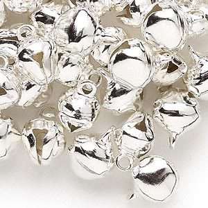 Bulk LOT 500 SILVER JINGLE BELLS~ Beads Charms 10 12mm  