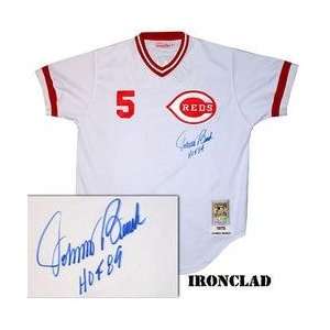   Johnny Bench Autogrpahed 1975 Reds Jersey w/ HOF 89 Ins Sports