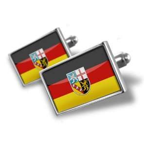  Cufflinks Saarland Flag region Germany   Hand Made Cuff 