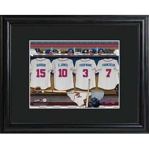  Atlanta Braves MLB Clubhouse Framed Personalized Print 
