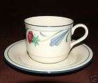 Lenox Chinastone Poppies on Blue Cup Saucer Set s  