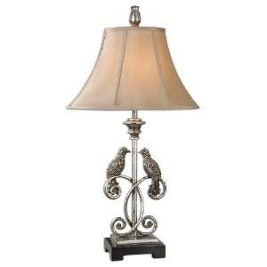  Uttermost 33 Canelli Lamps Distressed Silver With Black 