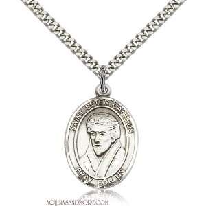  St. Peter Canisius Large Sterling Silver Medal Jewelry