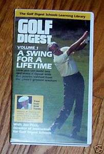 Golf Digest Vol 1 Swing for a Lifetime VHS Video Movie  