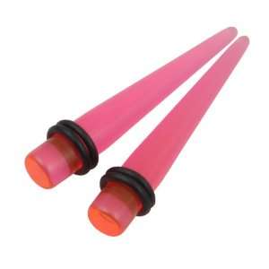  Acrylic Transparent Pink Stretchers   6g x 39mm   Sold Per 