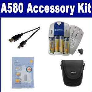  Canon Powershot A580 Digital Camera Accessory Kit includes 