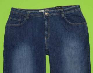 NEW St Johns Bay sz 22W capri Stretch Womens Blue Jeans Denim Pants 