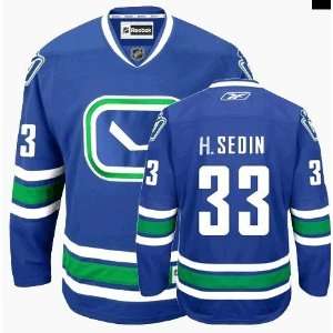 Vancouver Canucks Jersey #33 H. Sedin 3rd Blue Hockey Authentic Jersey 